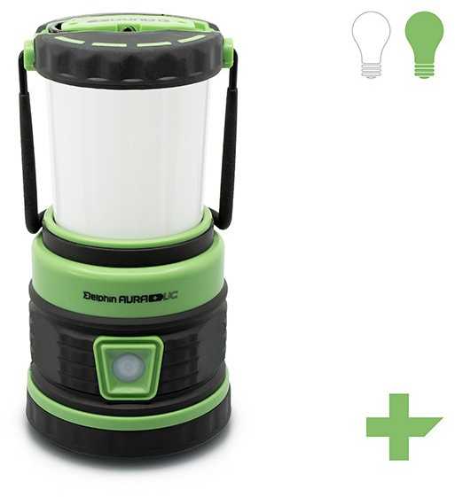 Pastatomas turistavimo žibintas Delphin AURA+ 5400mAh