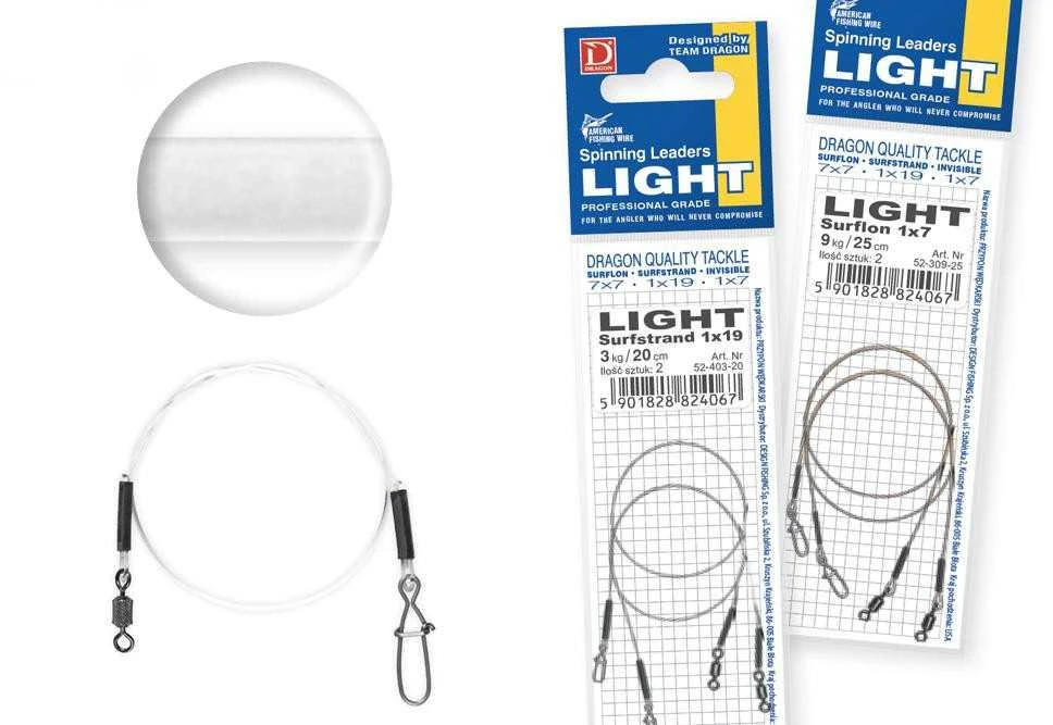 Pavadėliai Dragon Invisible Fluorocarbon LIGHT 8kg