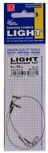 Pavadėliai Dragon Light Surfstrand 1x7, 5kg