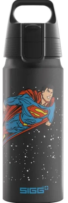 SIGG WMB ONE Kids Superman Juodas vaikiška gertuvė 0,6 l