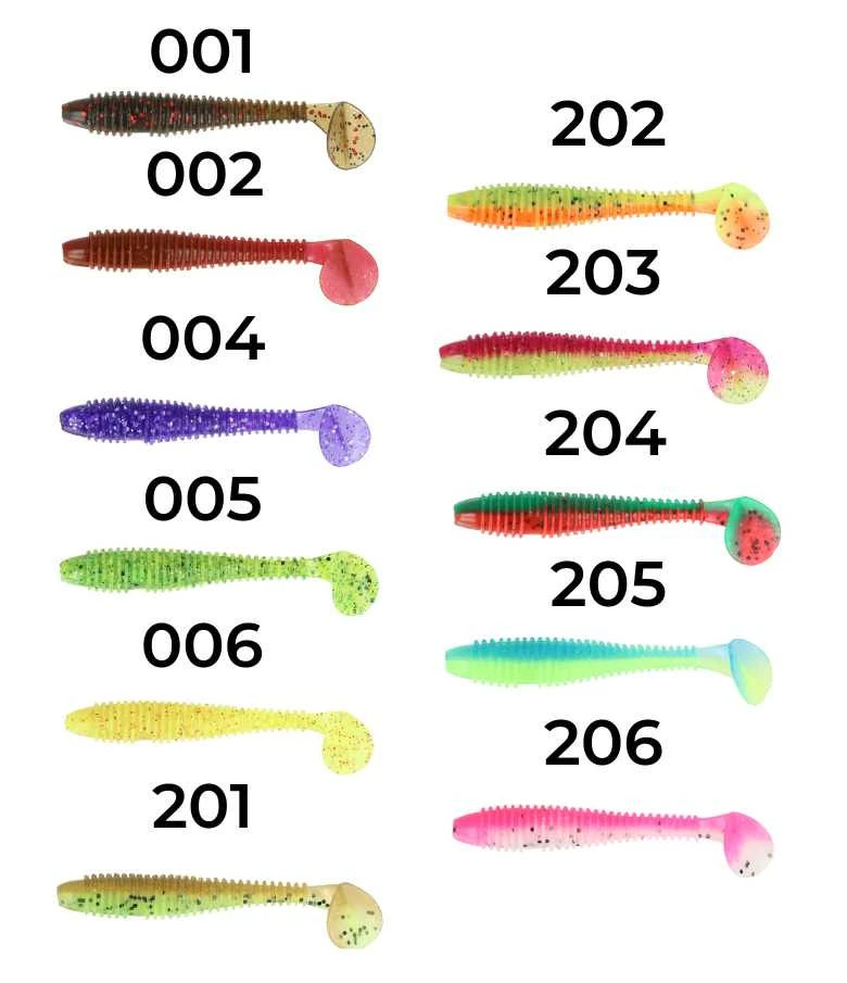 Silikoninis masalas Zeox Trigger Fat Tail 4,3 cm
