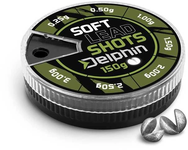Split-shot svareliai Delphin SOFT įvairūs