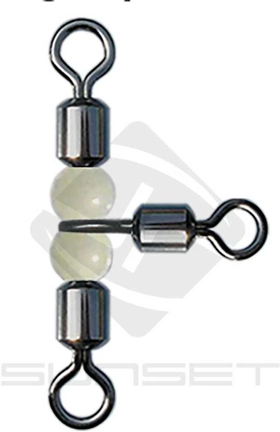 Suktukas trišakis Sunset Triple Swivel W / Beads ST-S-1027