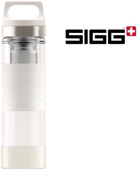 Termo gertuvė SIGG Hot &amp; Cold Glass WMB balta 0.4 L