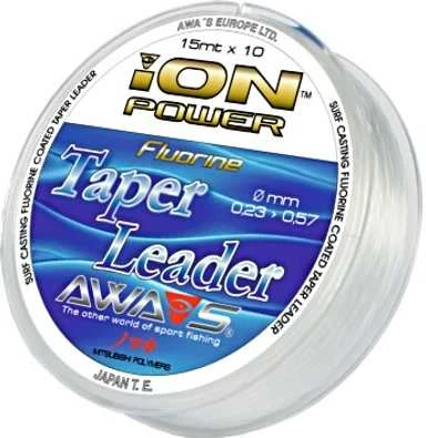 AWA-S Valas AWA'S ION POWER TAPER LEADER FLUORINE, 10x15 m (šoklyderiams), 0,26 mm