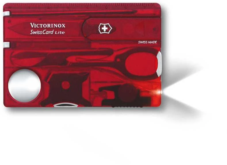 Victorinox Įrankių kortelė SwissCard Lite in red transparent