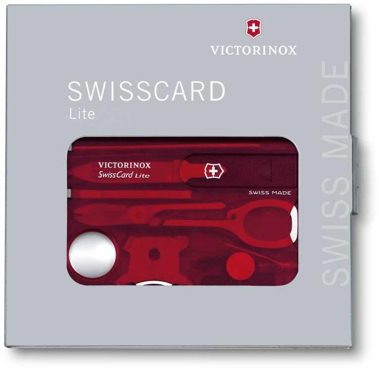 Victorinox Įrankių kortelė SwissCard Lite in red transparent