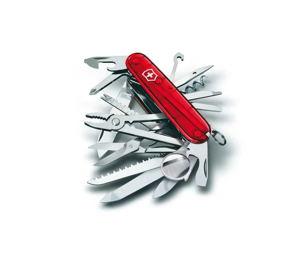 Victorinox Swiss Champ su visais atlenktais įrankiais