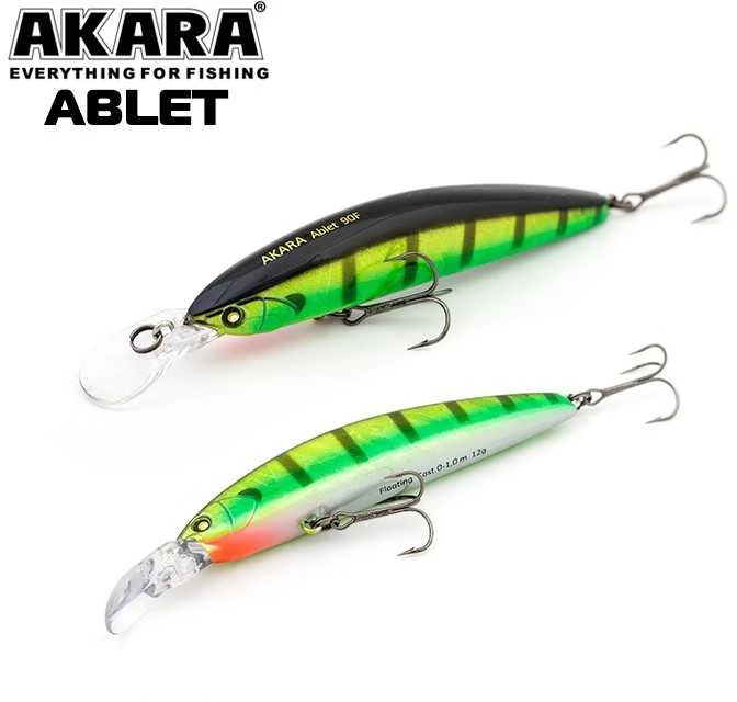 Vobleriai Akara ABLET 90F, 90 mm, 12 g