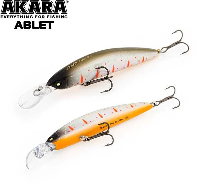 Vobleriai Akara ABLET 90F, 90 mm, 12 g