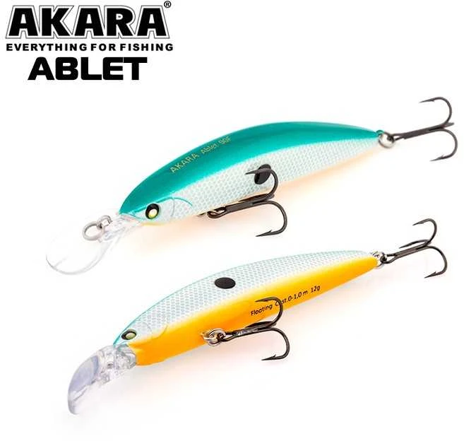 Vobleriai Akara ABLET 90F, 90 mm, 12 g