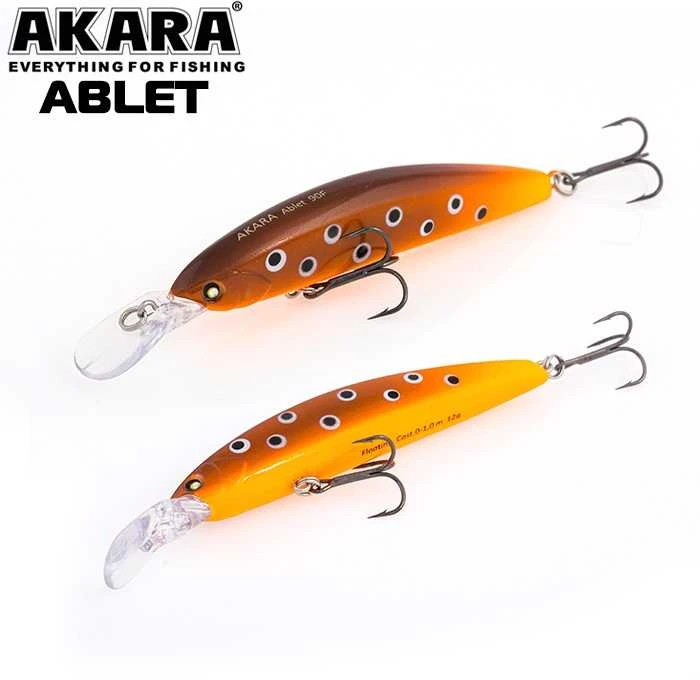 Vobleriai Akara ABLET 90F, 90 mm, 12 g