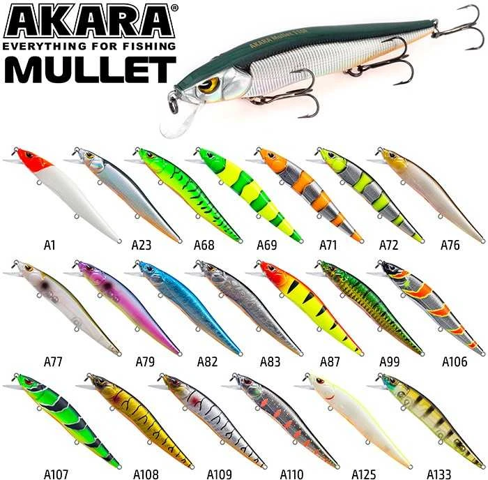 Vobleriai Akara Mullet 110F, 14 g, 110 mm