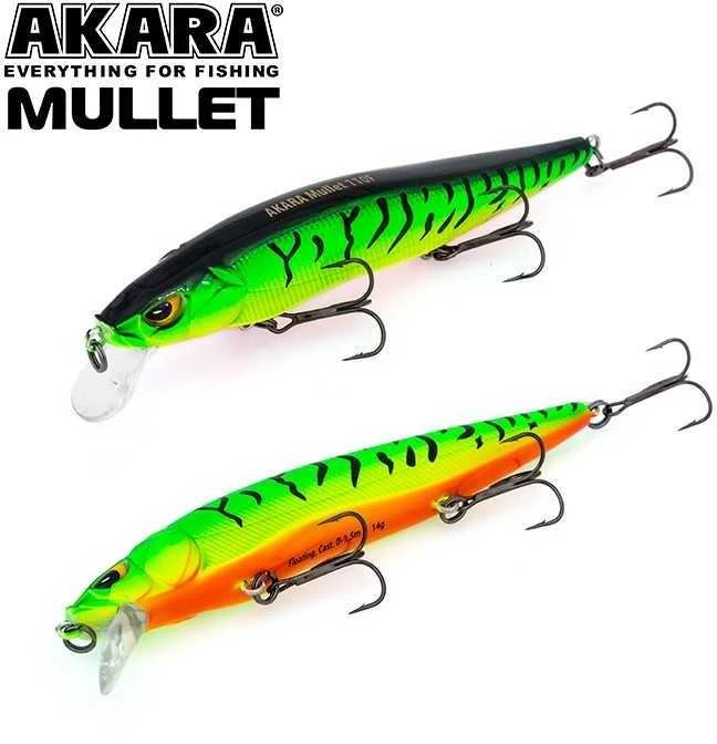 Vobleriai Akara Mullet 110F, 14 g, 110 mm