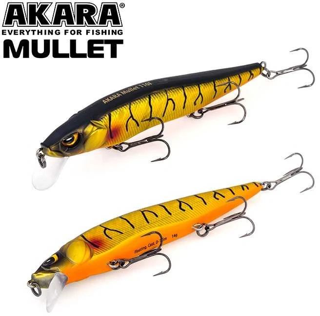 Vobleriai Akara Mullet 110F, 14 g, 110 mm