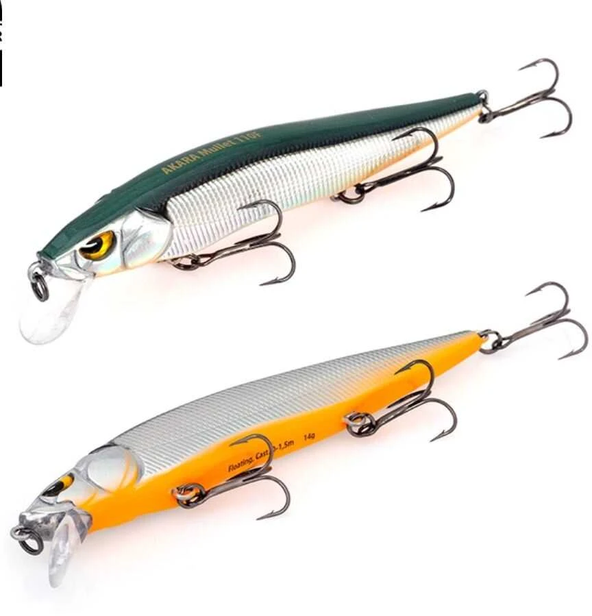 Vobleriai Akara Mullet 110F, 14 g, 110 mm