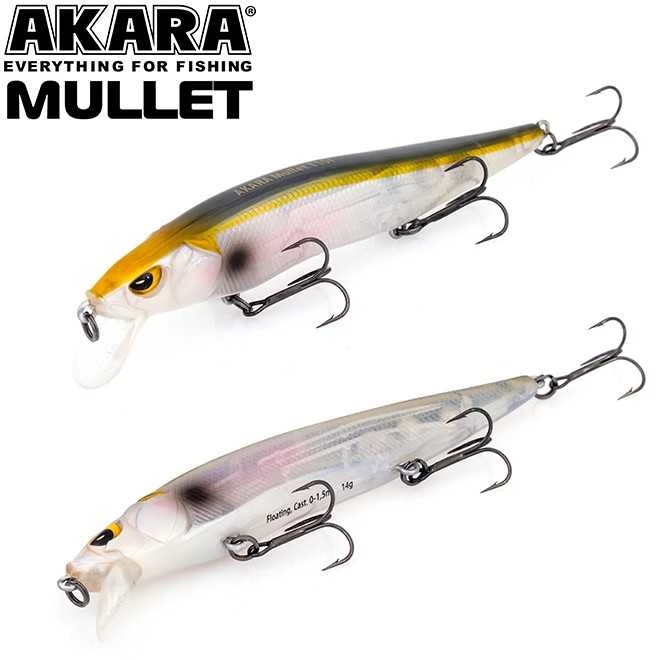 Vobleriai Akara Mullet 110F, 14 g, 110 mm