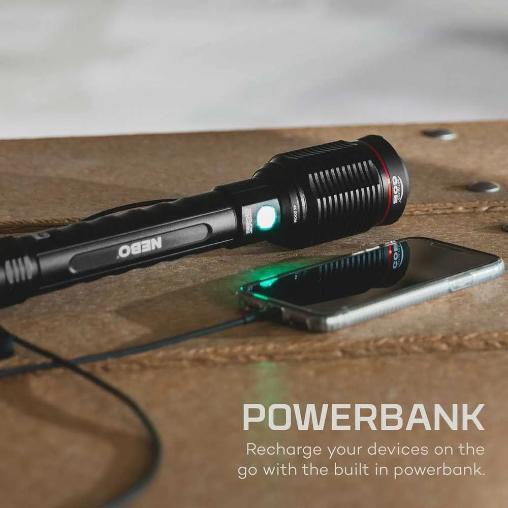 Žibintuvėlis NEBO REDLINE 6K su išorine baterija (powerbank)