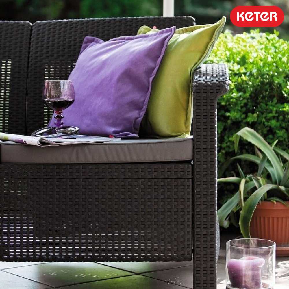 Keter Corfu Love Seat sofa - Grafito