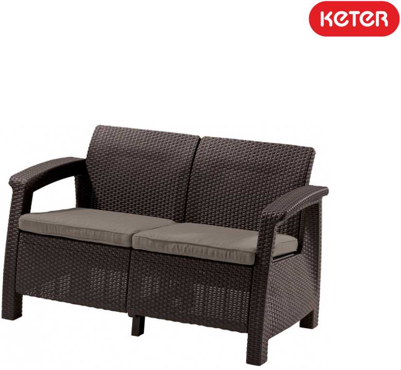 Keter Corfu Love Seat sofa - Grafito