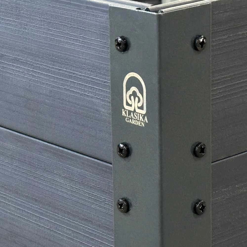 Klasika Garden NAUJIENA! GPPS pakelta lysvė KLASIKA Woodlook - Antracito (pilka) - 150 x 50 x 30 cm