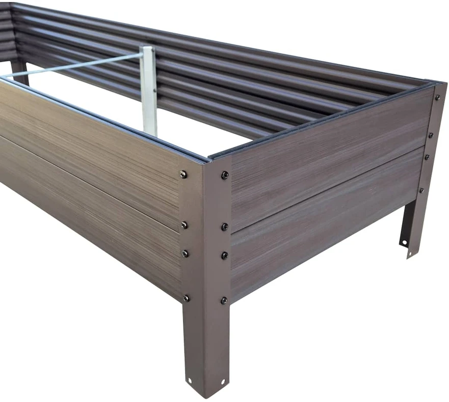 Klasika Garden NAUJIENA! GPPS pakelta lysvė KLASIKA Woodlook - Antracito (pilka) - 150 x 50 x 30 cm