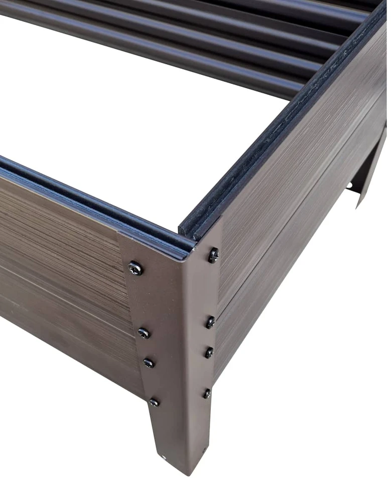 Klasika Garden NAUJIENA! GPPS pakelta lysvė KLASIKA Woodlook - Antracito (pilka) - 150 x 50 x 30 cm