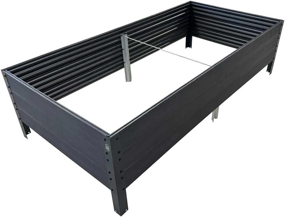 Klasika Garden NAUJIENA! GPPS pakelta lysvė KLASIKA Woodlook - Antracito (pilka) - 150 x 50 x 30 cm