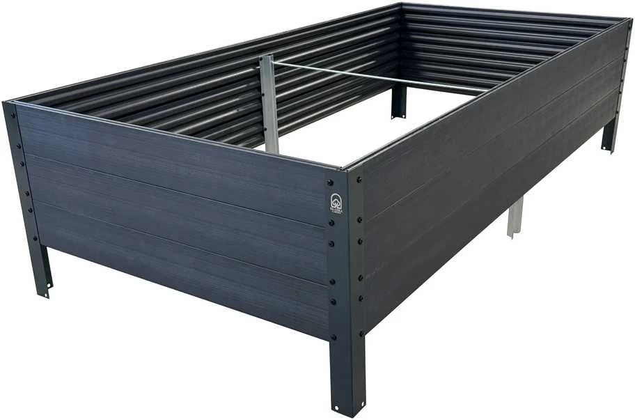 Klasika Garden NAUJIENA! GPPS pakelta lysvė KLASIKA Woodlook - Antracito (pilka) - 150 x 50 x 30 cm