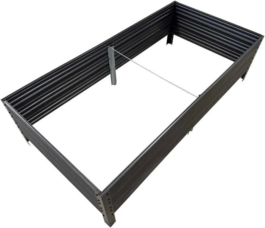 Klasika Garden NAUJIENA! GPPS pakelta lysvė KLASIKA Woodlook - Antracito (pilka) - 150 x 50 x 30 cm