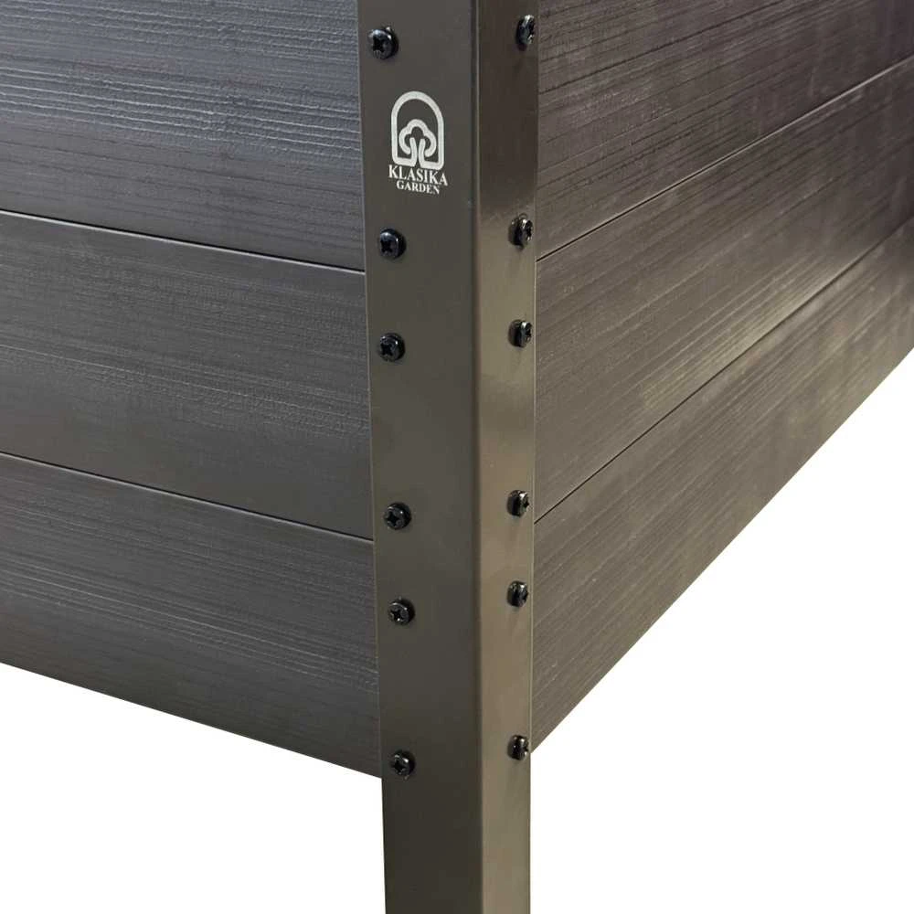 Klasika Garden GPPS modulinė pakelta lysvė KLASIKA Woodlook (L-formos) - Antracito (pilka)