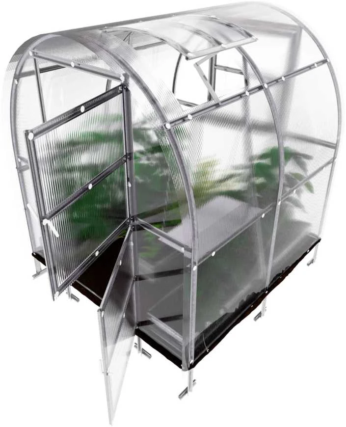 Klasika Greenhouses Šiltnamis KLASIKA Slim - 6 mm storio kanalinis polikarbonatas - 2 x 4 m (8 m²)