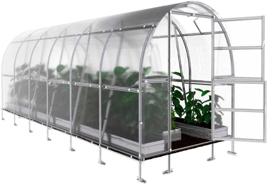 Klasika Greenhouses Šiltnamis KLASIKA Slim - 6 mm storio kanalinis polikarbonatas - 2 x 4 m (8 m²)