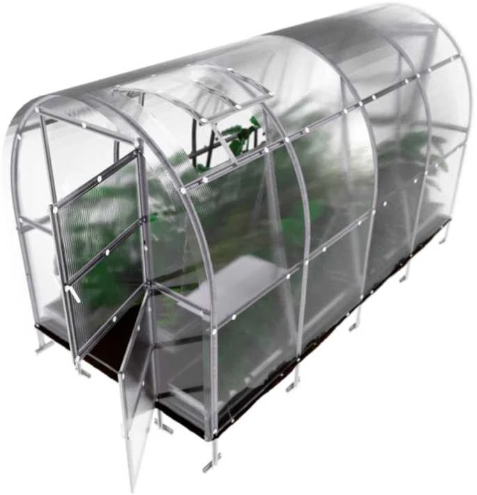Klasika Greenhouses Šiltnamis KLASIKA Slim - 6 mm storio kanalinis polikarbonatas - 2 x 4 m (8 m²)