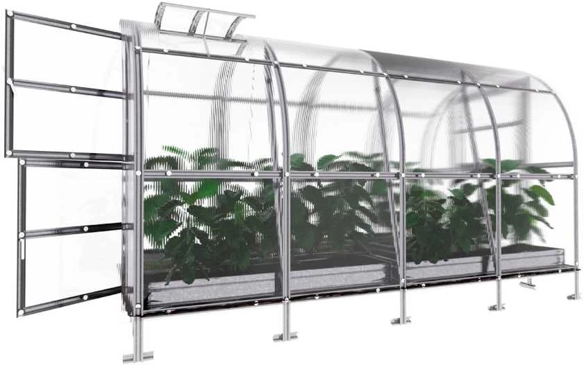 Klasika Greenhouses Šiltnamis KLASIKA Slim - 6 mm storio kanalinis polikarbonatas - 2 x 4 m (8 m²)