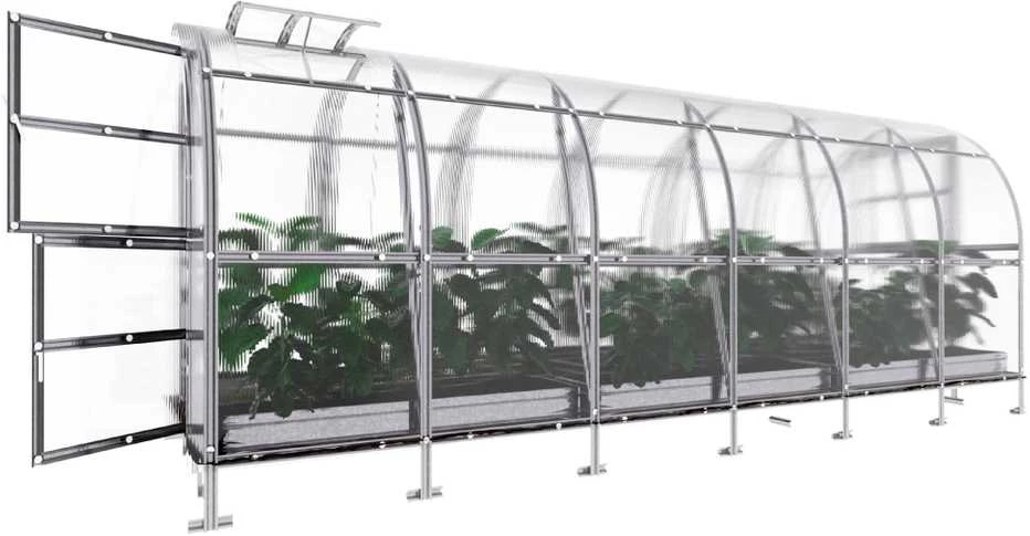 Klasika Greenhouses Šiltnamis KLASIKA Slim - 6 mm storio kanalinis polikarbonatas - 2 x 4 m (8 m²)