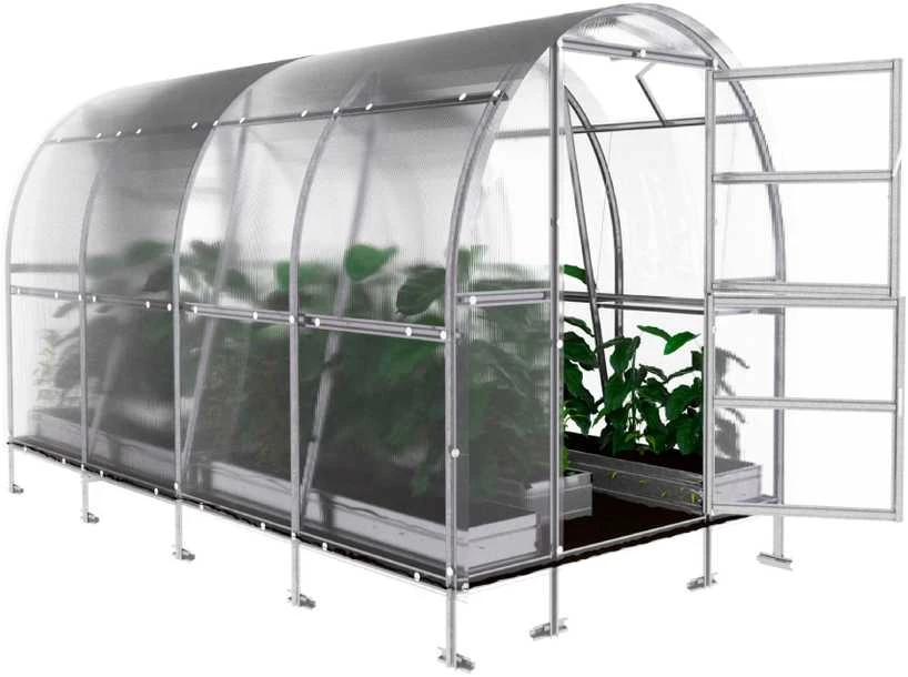 Klasika Greenhouses Šiltnamis KLASIKA Slim - 6 mm storio kanalinis polikarbonatas - 2 x 4 m (8 m²)