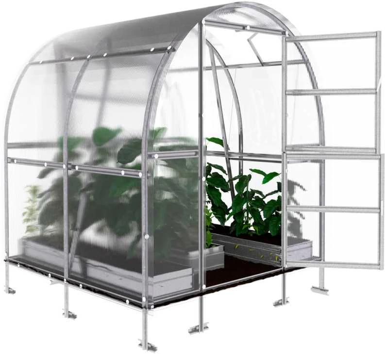 Klasika Greenhouses Šiltnamis KLASIKA Slim - 6 mm storio kanalinis polikarbonatas - 2 x 4 m (8 m²)