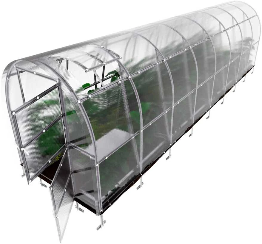 Klasika Greenhouses Šiltnamis KLASIKA Slim - 6 mm storio kanalinis polikarbonatas - 2 x 4 m (8 m²)