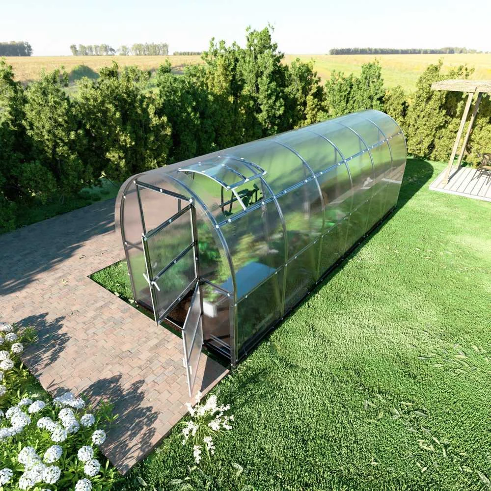 Klasika Greenhouses Šiltnamis KLASIKA Slim - 6 mm storio kanalinis polikarbonatas - 2 x 4 m (8 m²)
