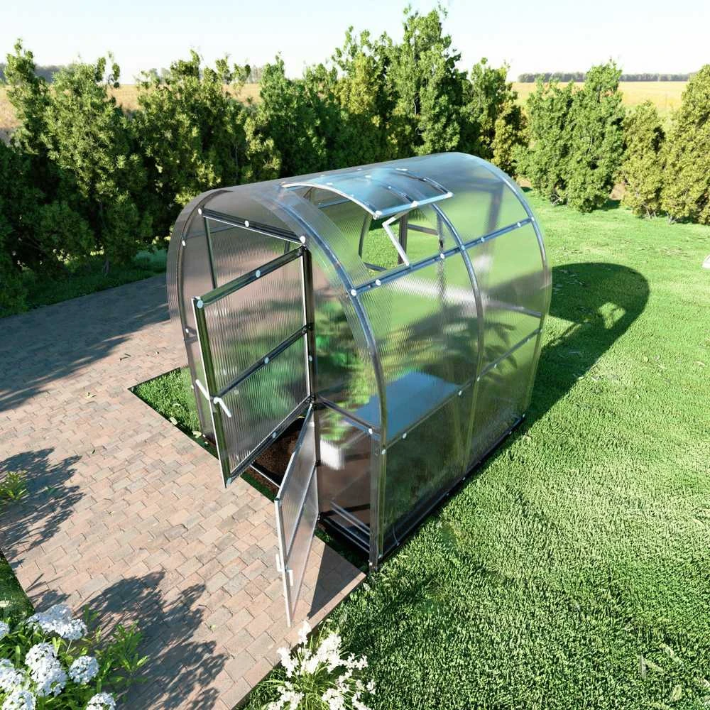 Klasika Greenhouses Šiltnamis KLASIKA Slim - 6 mm storio kanalinis polikarbonatas - 2 x 4 m (8 m²)