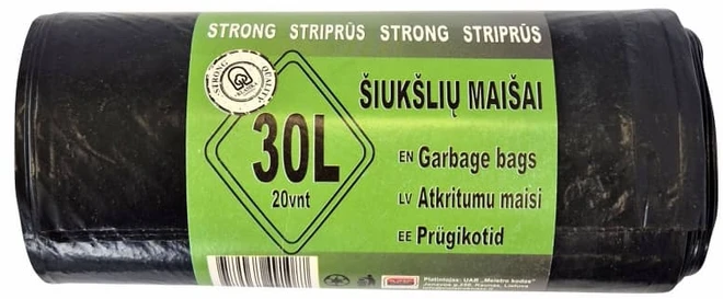 Maišai šiukšlėms 30 litrų