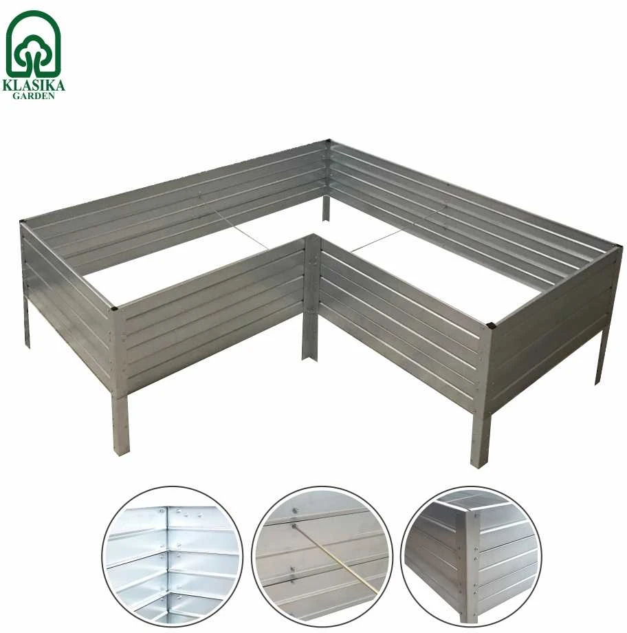 Modulinė pakelta lysvė KLASIKA GARDEN L-forma - RAL 7016