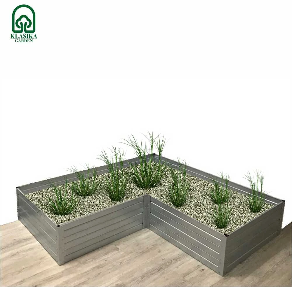 Modulinė pakelta lysvė KLASIKA GARDEN L-forma - RAL 7016