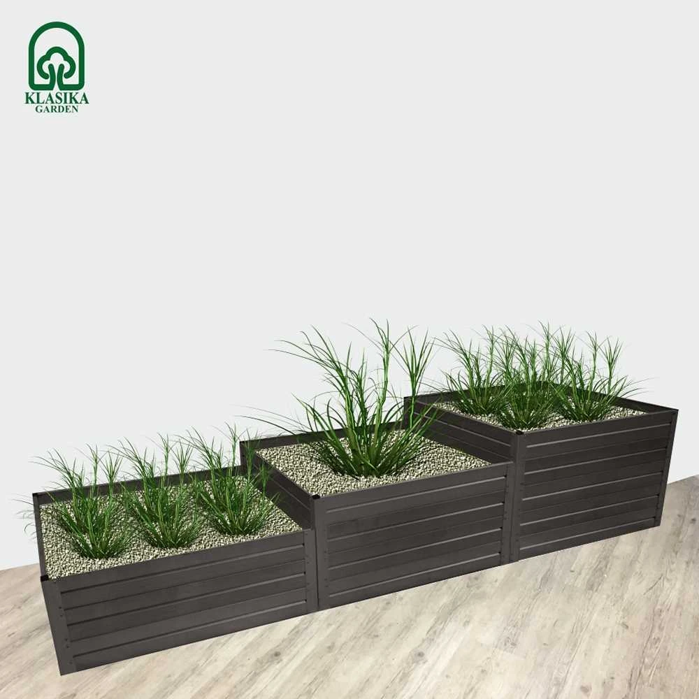Modulinė pakelta lysvė KLASIKA GARDEN "Laiptai" - RAL 7016