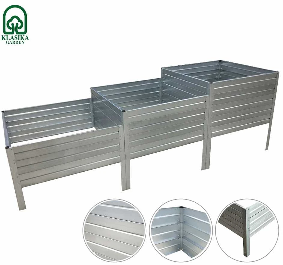 Modulinė pakelta lysvė KLASIKA GARDEN "Laiptai" - RAL 7016