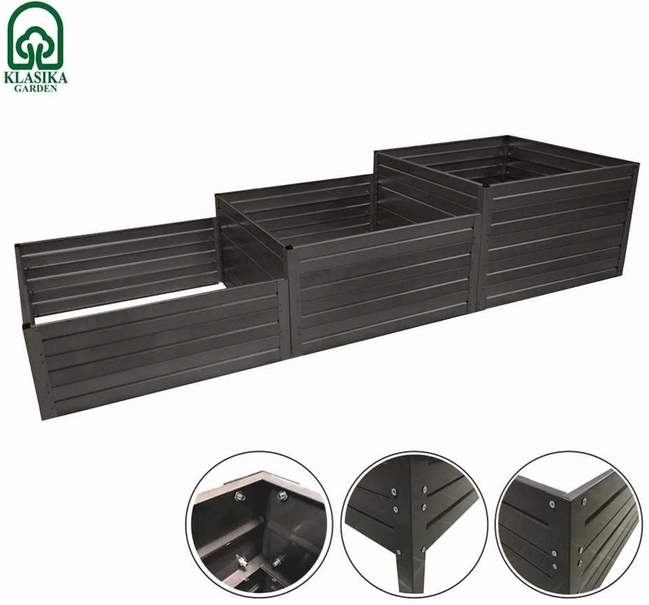 Modulinė pakelta lysvė KLASIKA GARDEN "Laiptai" - RAL 7016