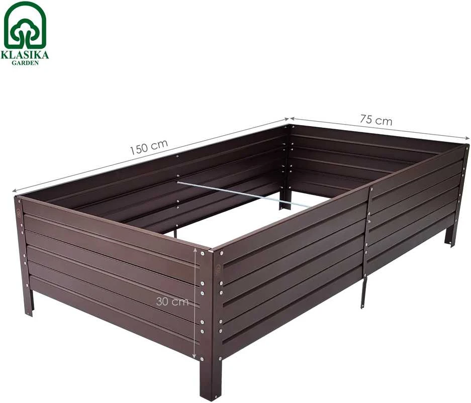 NAUJIENA! Pakelta lysvė KLASIKA GARDEN, dažyta pagal RAL8017 - RAL 8017 - 190 x 75 x 30 cm