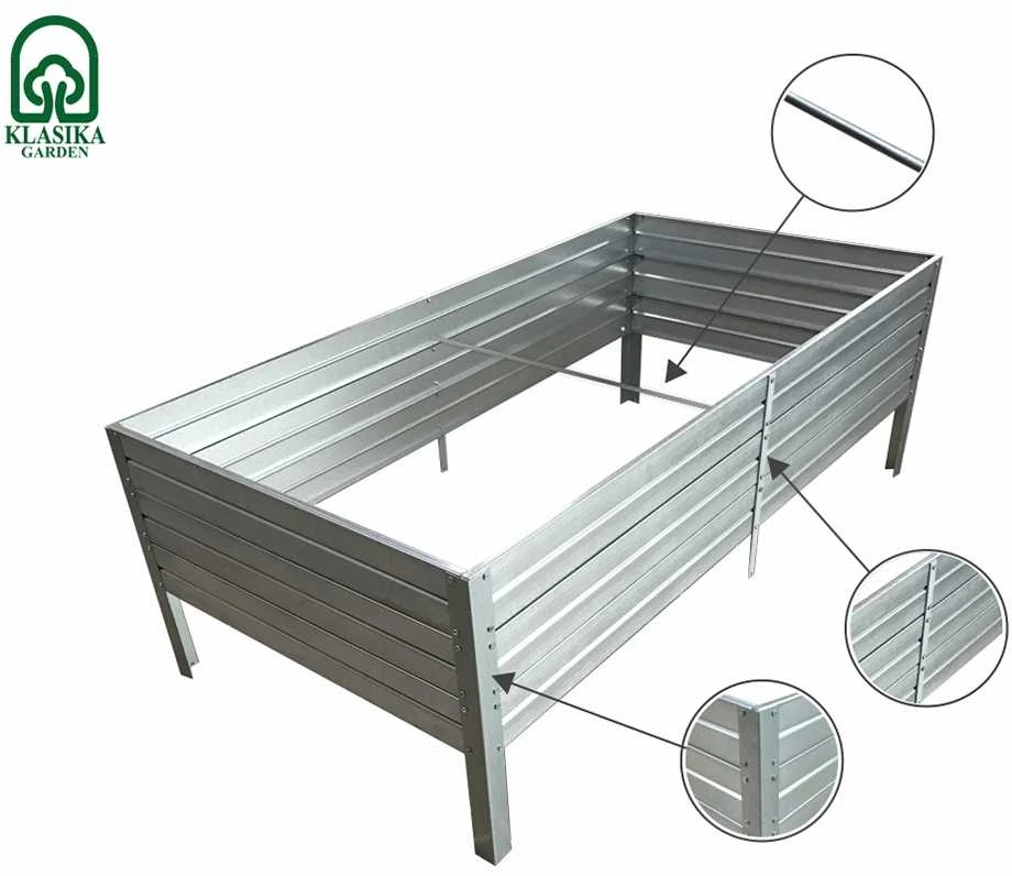 Pakelta lysvė KLASIKA GARDEN, cinkuota - 190 x 90 x 10 cm