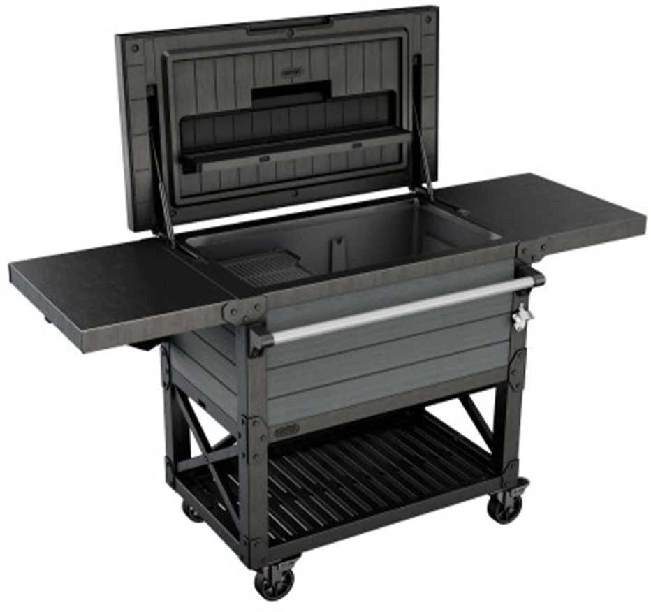Šaldiklis Keter Patio Cooler & Beverage Cart Pilkas